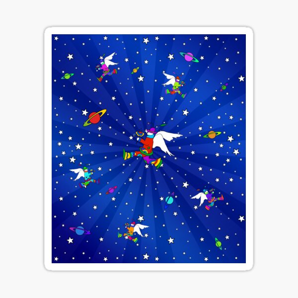 Angel Dudes Starry Night Sticker