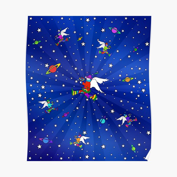 Angel Dudes Starry Night Poster