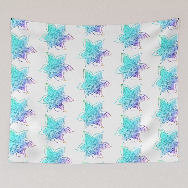 Item preview, Watercolor floral painting | Decorative blue watercolor flower designed and sold by lausn.