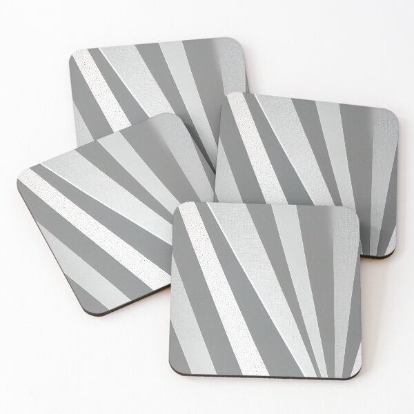 Item preview, "Harley" - Modern Geometric Abstract Pattern in Grey Silver Black White designed and sold by HiArtify ❤️.