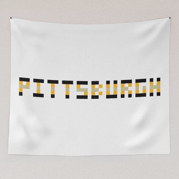 Item preview, Pixel NHL Pittsburgh in Away Colors designed and sold by gkillerb.