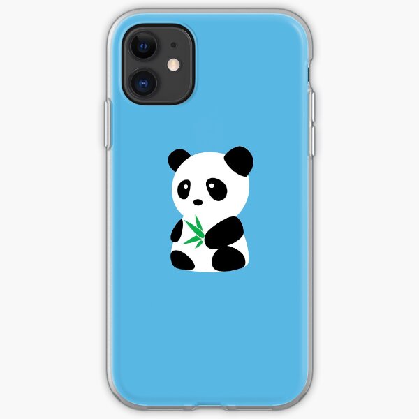 Panda with bamboo iPhone Soft Case