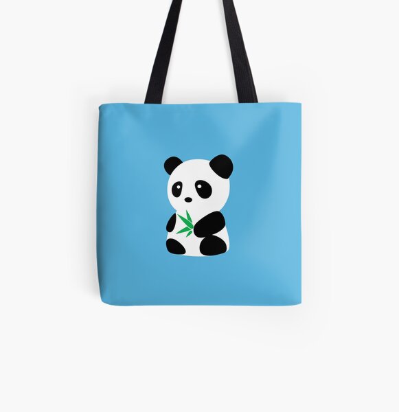 Panda with bamboo All Over Print Tote Bag