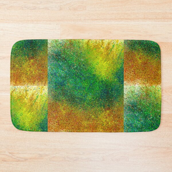 Item preview, Moments Of The Divine Enlightenment #691 Bold Unique Vibrant New Age 5D Original Hand-painted OOAK Abstract Painting Detail 2 In Teal Green Yellow Brown Bronze Copper Jewel Tones Nebula Galactic Art designed and sold by Rainbow Artist Orlando L.