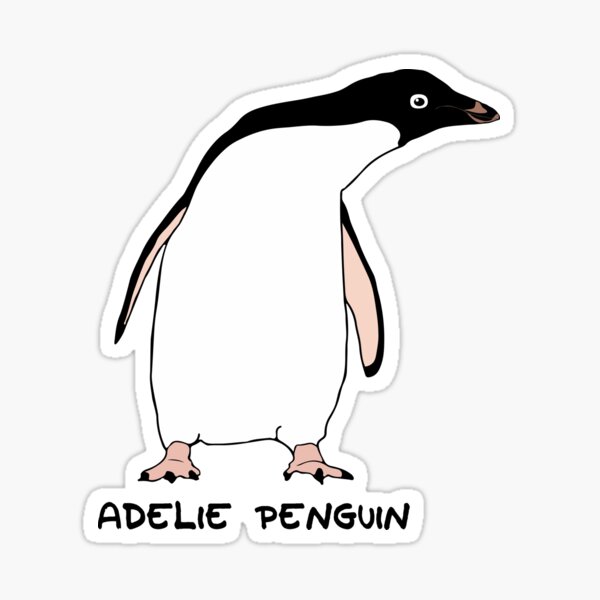 Adelie Penguin with words Sticker