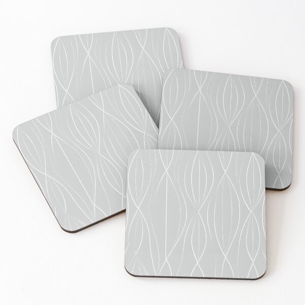 Item preview, "Camilla" - Modern Geometric Abstract Pattern in Grey Silver Black White designed and sold by HiArtify ❤️.