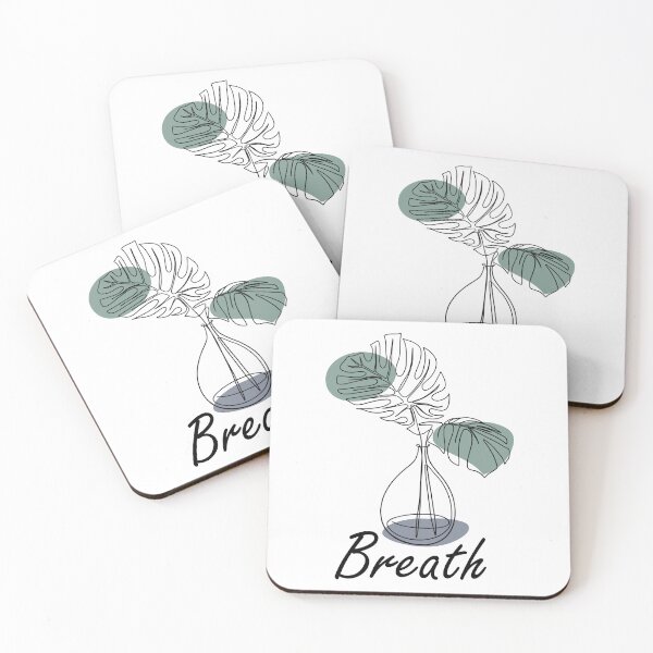 Item preview, Breath, one line plant, inspirational meanings designed and sold by Targeted Inspire.