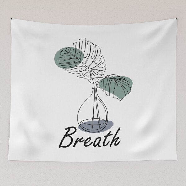 Item preview, Breath, one line plant, inspirational meanings designed and sold by Targeted Inspire.