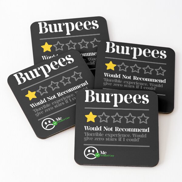Item preview, Burpees Do Not Recommend 1 Star Rating Funny Gym Workout NL designed and sold by Williams112.