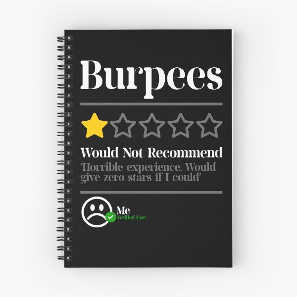 Item preview, Burpees Do Not Recommend 1 Star Rating Funny Gym Workout NL designed and sold by Williams112.