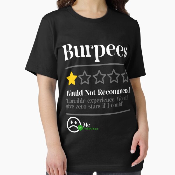 Aperçu de l'œuvre Burpees ne recommande pas 1 étoile Funny Gym Workout NL créée et vendue par Williams112.