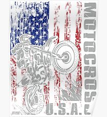 Supercross USA Dirt Bike Stunt Poster