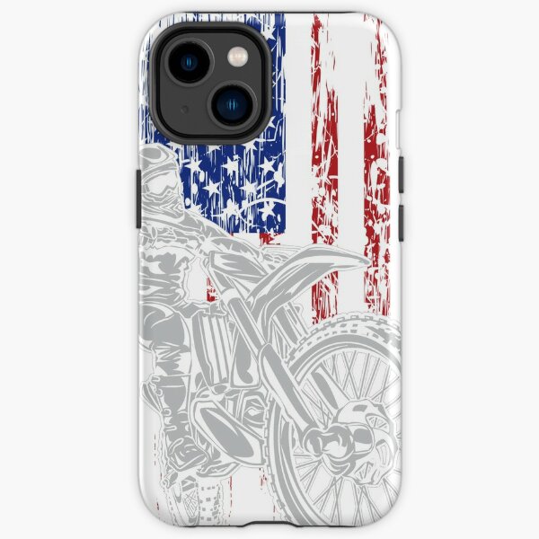 USA Motocross Grunge Schmutz Fahrrad iPhone Robuste Hülle