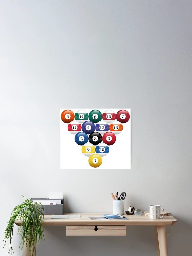 Thumbnail 2 of 3, Poster, Billiards Rack designed and sold by PureCreations.
