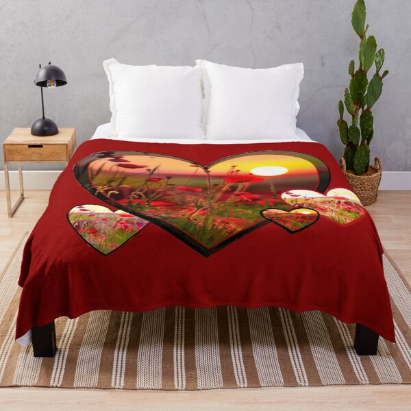 Item preview, SUNSET, HEARTS AND POPPIES VALENTINE designed and sold by THE AMERICAN TEEVANGELIST.