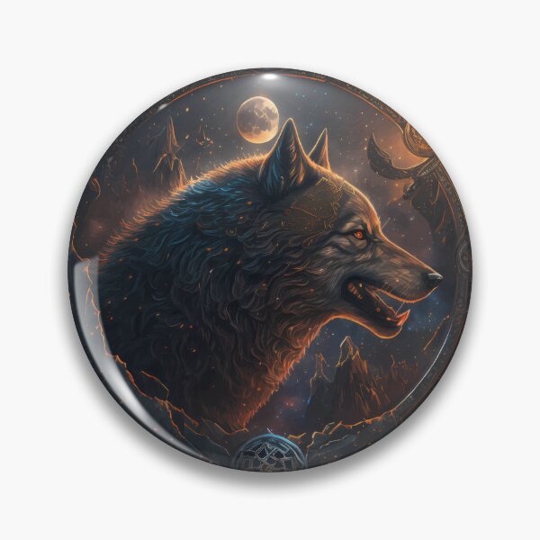 Artikelvorschau, Weltraum Wolf mit Verzierungen entworfen und verkauft von PM-Artistic.
