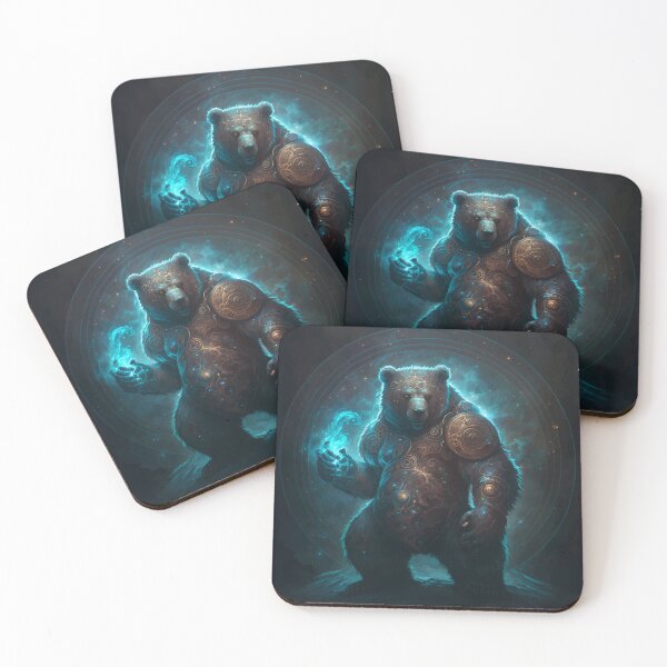 Item preview, Outer space bear magician with blue fire designed and sold by PM-Artistic.