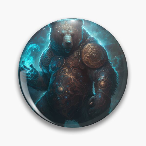 Item preview, Outer space bear magician with blue fire designed and sold by PM-Artistic.