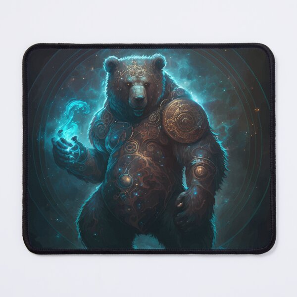 Item preview, Outer space bear magician with blue fire designed and sold by PM-Artistic.