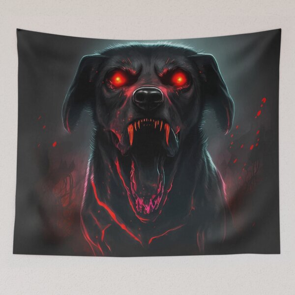 Item preview, Black bloodthirsty dog designed and sold by PM-Artistic.