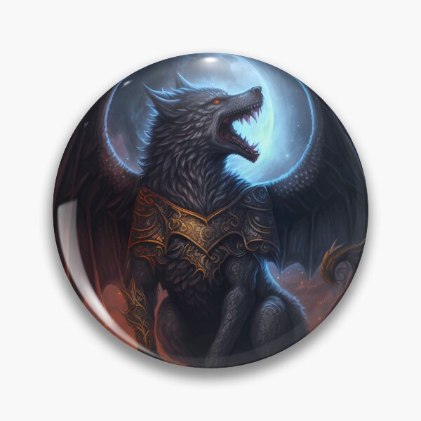 Item preview, Mashup Space Dragon & Epic Winged Wolf with Full Moon designed and sold by PM-Artistic.