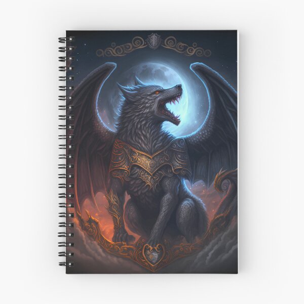 Item preview, Mashup Space Dragon & Epic Winged Wolf with Full Moon designed and sold by PM-Artistic.