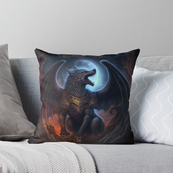 Item preview, Mashup Space Dragon & Epic Winged Wolf with Full Moon designed and sold by PM-Artistic.