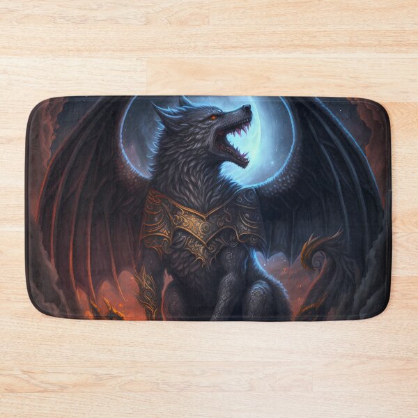 Item preview, Mashup Space Dragon & Epic Winged Wolf with Full Moon designed and sold by PM-Artistic.