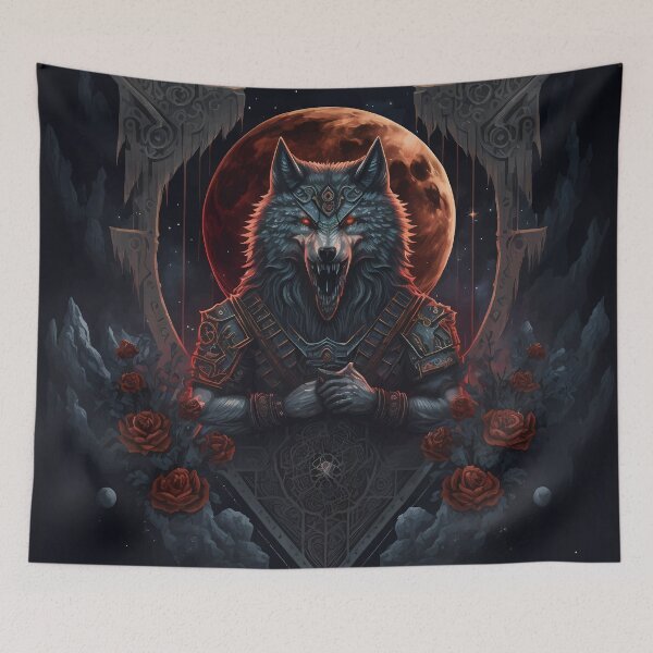Item preview, Epic wolf with ornaments and roses designed and sold by PM-Artistic.