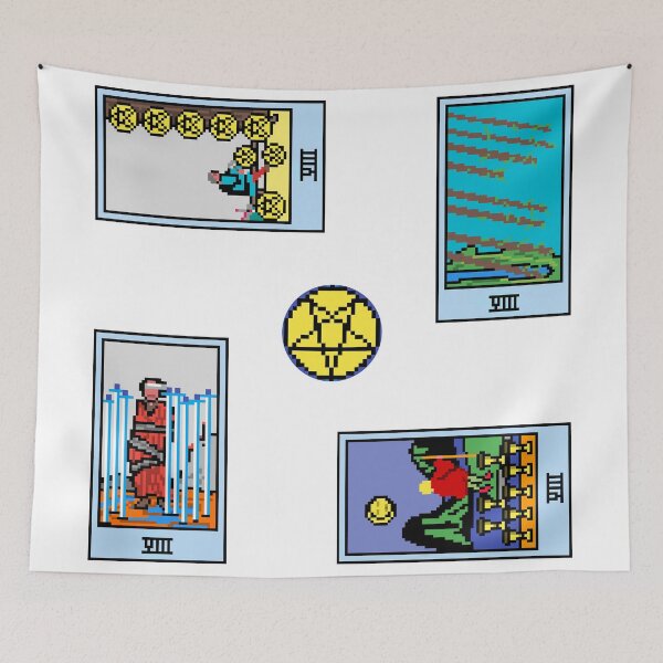 Item preview, Pixel Waite Tarot Minor Arcana Eights - 81st Sticker Pack and Magnets designed and sold by Pixel Waite.