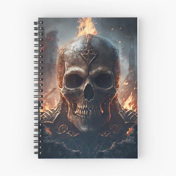 Item preview, Epic medieval skull with flames designed and sold by PM-Artistic.