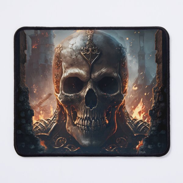Item preview, Epic medieval skull with flames designed and sold by PM-Artistic.