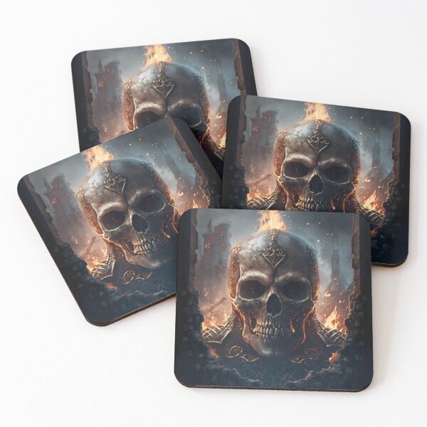 Item preview, Epic medieval skull with flames designed and sold by PM-Artistic.