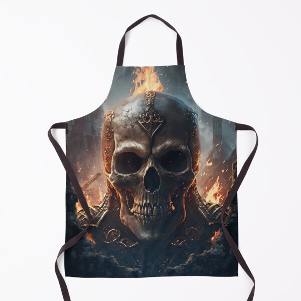 Item preview, Epic medieval skull with flames designed and sold by PM-Artistic.
