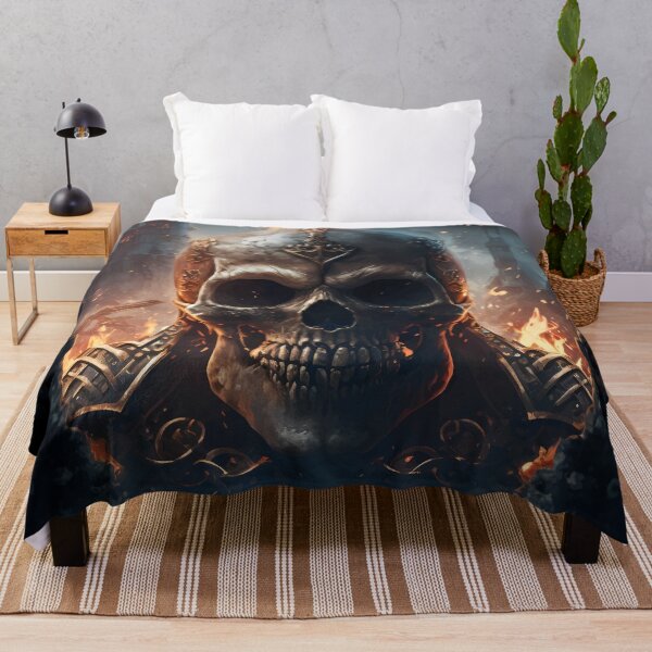 Item preview, Epic medieval skull with flames designed and sold by PM-Artistic.