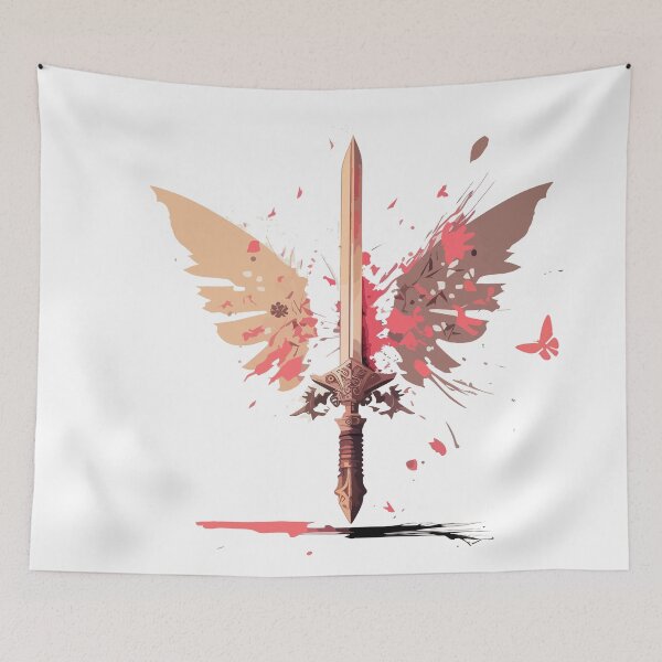 Item preview, Fire element sword 3, Game art, RPG, pastel color art designed and sold by Daimonxart.