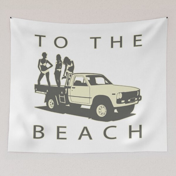 Item preview, To The Beach! Pickup truck and women designed and sold by Cavemen.