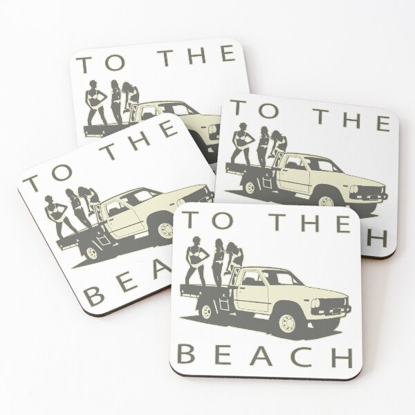 Item preview, To The Beach! Pickup truck and women designed and sold by Cavemen.