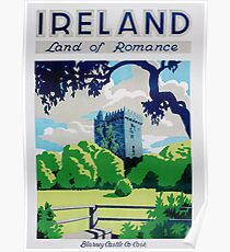 Vintage Ireland Travel Poster Poster