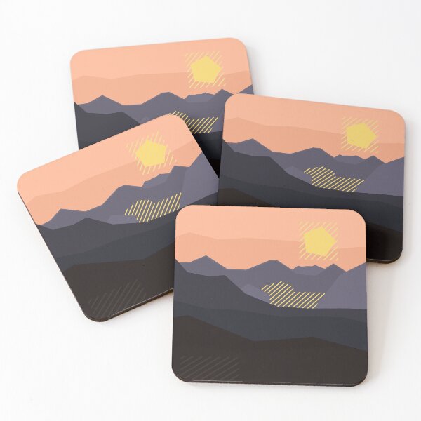 Item preview, Landscape Art of a Sunset view mountains designed and sold by bloodberi.