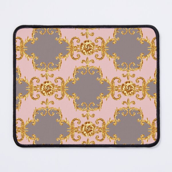 Item preview, Elegant Seamless Pattern with Baroque Golden Ornamental Elements on Gray and Pink designed and sold by branaghbel.