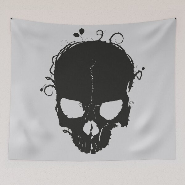 Item preview, Black Bramble Skull - Skull Lover designed and sold by ladstudio.