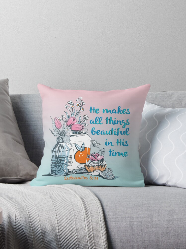Beautiful In His Time {Cushion Cover} Beautiful In His Time {Cushion Cover}