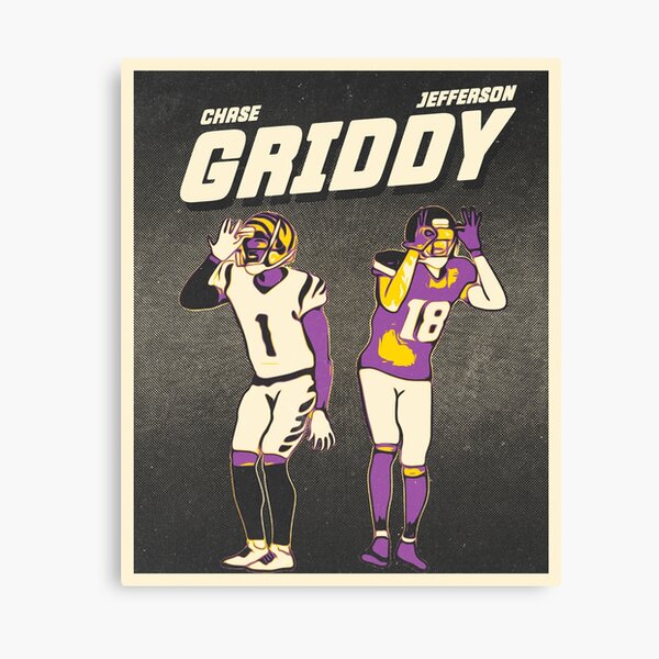 The Griddy duo (jammer chase and Justin Jefferson Poster for Sale by  islandgraphics