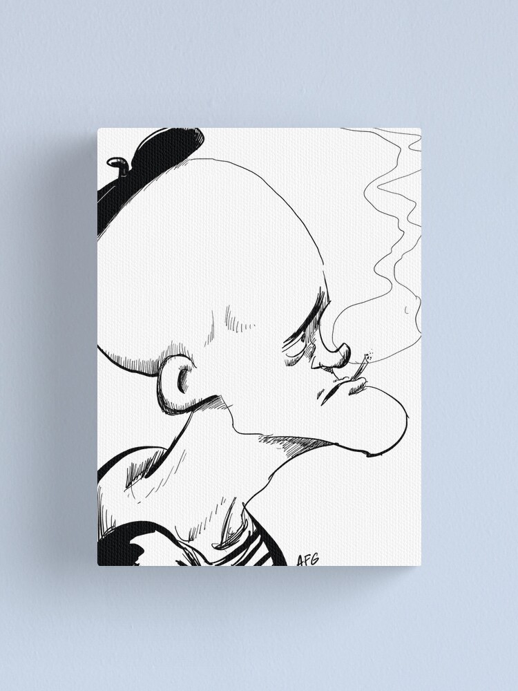 Alternate view of Inktober 2017 Day 04 - French Smoker Canvas Print