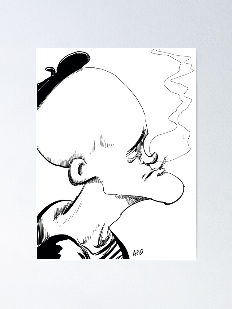 Alternate view of Inktober 2017 Day 04 - French Smoker Poster