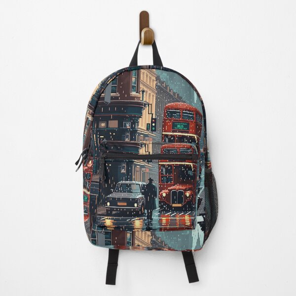Item preview, rainy day in London, England pixel art designed and sold by thethickkofit.