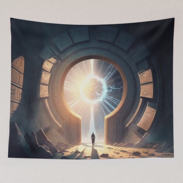 Aperçu de l'œuvre Time Portal Teleporting Dimension Futuristic Surreal Adventure créée et vendue par Weirdarto.