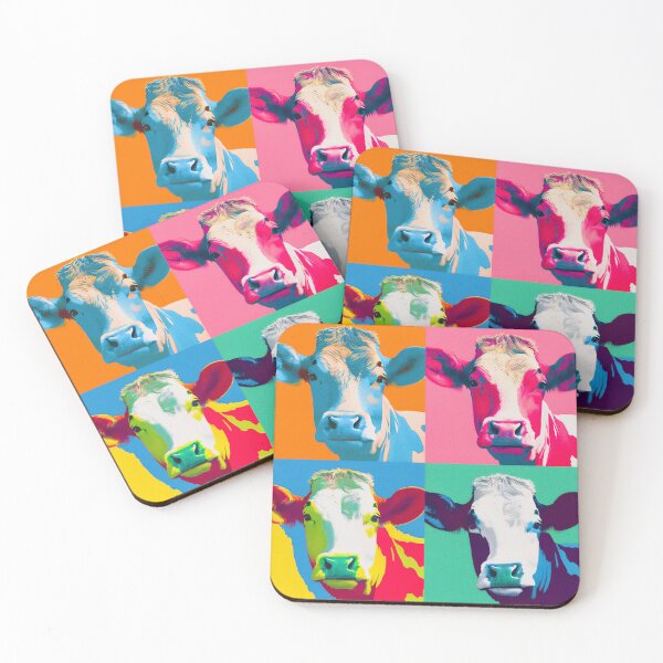 Item preview, Pop art screen print collage of a cow - in the style of Warhol designed and sold by Rogervdb.