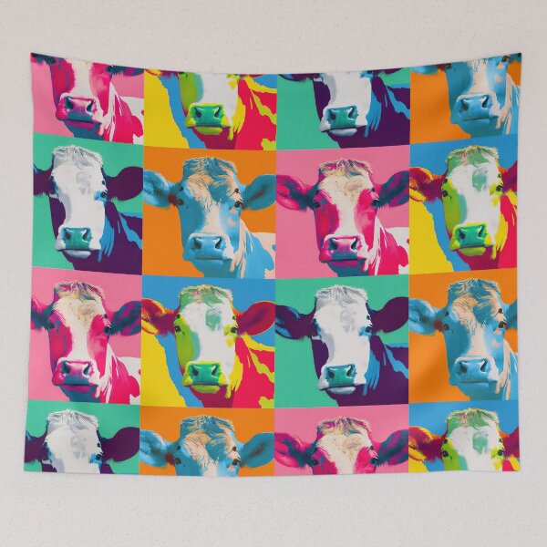 Item preview, Pop art screen print collage of a cow - in the style of Warhol designed and sold by Rogervdb.